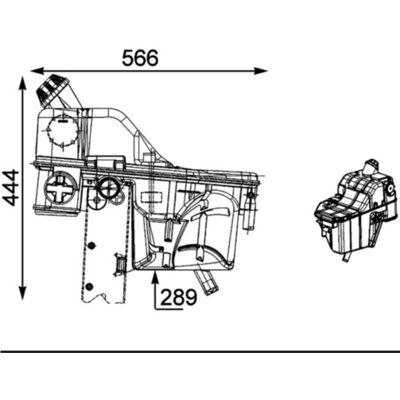 Expansionsbehållare, Kylmedel Mahle Crt 34 000s Expansionsbehållare, Kylmedel Mahle Crt 34 000s