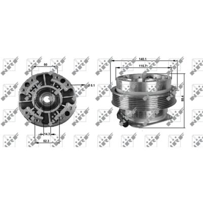 NRF 49705 Visco-Koppling - Radiator Fläkt NRF 49705 Visco-Koppling - Radiator Fläkt