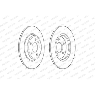 Bromsskivor Ferodo Ddf2599c Bak, Full, 2 Stycke Bromsskivor Ferodo Ddf2599c Bak, Full, 2 Stycke