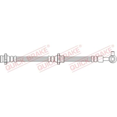 QUICK BRAKE 50.744 Bromsslang - M10x1, 626mm, Höger sida QUICK BRAKE 50.744 Bromsslang - M10x1, 626mm, Höger sida
