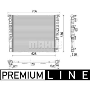 MAHLE CR 2215 000P Radiator - Motorkylning MAHLE CR 2215 000P Radiator - Motorkylning