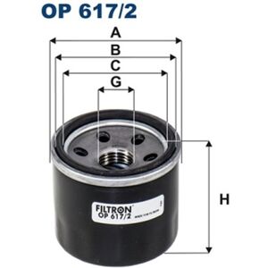 Filtron OP 617/2 Oljefilter - Skruvtyp, Övertryckventil, 53mm höjd Filtron OP 617/2 Oljefilter - Skruvtyp, Övertryckventil, 53mm höjd