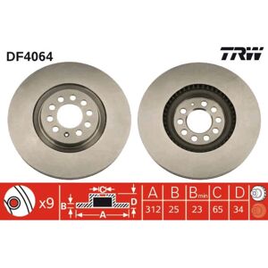 TRW DF4064 Framaxel Ventilerad Högkol TRW DF4064 Framaxel Ventilerad Högkol