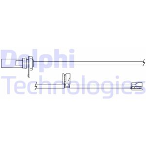 DELPHI LZ0305 Slitageindikator - Skivbroms, 360 mm, Axelset DELPHI LZ0305 Slitageindikator - Skivbroms, 360 mm, Axelset