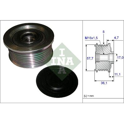 INA 535 0099 10 Alternator Rulle - Anpassningsbara Varianter INA 535 0099 10 Alternator Rulle - Anpassningsbara Varianter