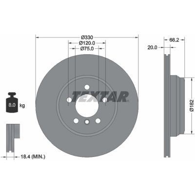 TEXTAR Modell 92241903 Välventilerad bromsrot för BMW - Skivbroms TEXTAR Modell 92241903 Välventilerad bromsrot för BMW - Skivbroms