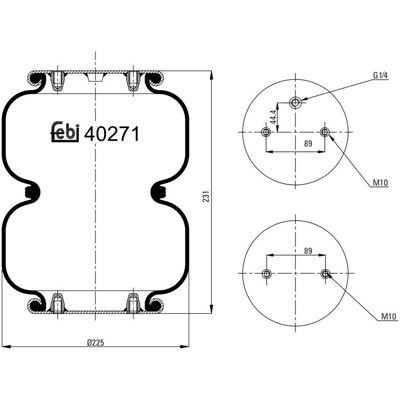 FEBI BILSTEIN 40271 Luftfjädringsstövel - Luftfjädring FEBI BILSTEIN 40271 Luftfjädringsstövel - Luftfjädring