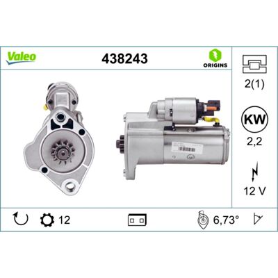 Startmotor Valeo 438243 Startmotor Valeo 438243