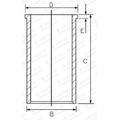 Goetze Engine Cylinderfoder Goetze 14-020610-00 Goetze Engine Cylinderfoder Goetze 14-020610-00