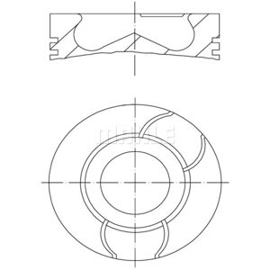 MAHLE ORIGINAL 021 PI 00124 000 - Kolvt med Kylkanal - Motor Del MAHLE ORIGINAL 021 PI 00124 000 - Kolvt med Kylkanal - Motor Del