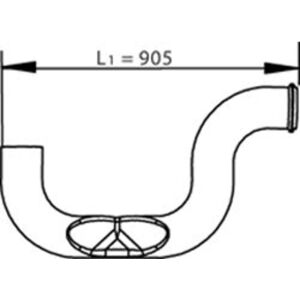 DINEX 81719 Utloppsrör - Euro 5 - 905mm DINEX 81719 Utloppsrör - Euro 5 - 905mm