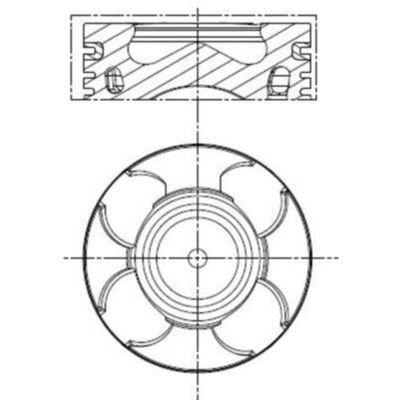 MAHLE Modell 011 PI 00100 000 Kolv - med kylkanal och ringshållare MAHLE Modell 011 PI 00100 000 Kolv - med kylkanal och ringshållare