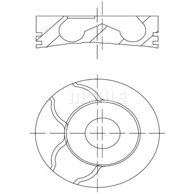 MAHLE 021 PI 00122 000 Kolv - Motordel MAHLE 021 PI 00122 000 Kolv - Motordel