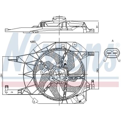 Nissens Kylarfläkt Opel Vivaro A 2.0 - Plast, 385mm Nissens Kylarfläkt Opel Vivaro A 2.0 - Plast, 385mm