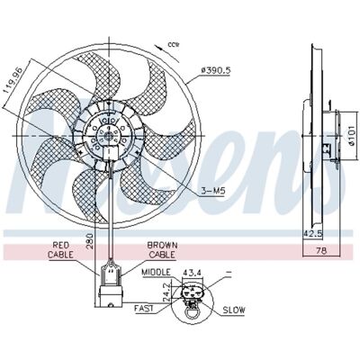NISSENS 850074 Radiatörfläkt - Kylsystem NISSENS 850074 Radiatörfläkt - Kylsystem