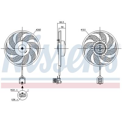 NISSENS 85596 Fläktmotor - Opel Corsa C & Combo C NISSENS 85596 Fläktmotor - Opel Corsa C & Combo C