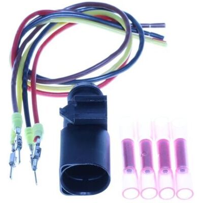 SENCOM 20501 Elektrisk kontakt - 4 kontakter, 250mm kabel, svart SENCOM 20501 Elektrisk kontakt - 4 kontakter, 250mm kabel, svart