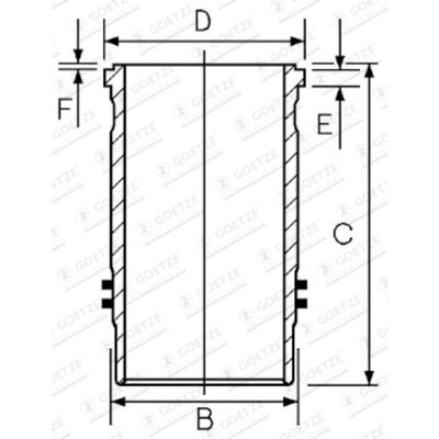 GOETZE 15-480440-00 Cylinderskikt - Borrning 123,01 mm GOETZE 15-480440-00 Cylinderskikt - Borrning 123,01 mm