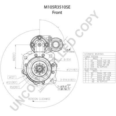Startmotor Prestolite Electric M105r3510se Startmotor Prestolite Electric M105r3510se