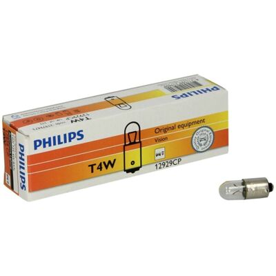 Glödlampa Philips Vision T4w 12v, 4w, 10 Stycke Glödlampa Philips Vision T4w 12v, 4w, 10 Stycke