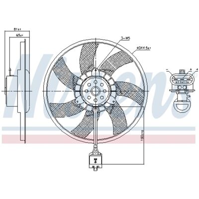 NISSENS 850061 Radiatorfläkt - Motor kylfläkt för Opel Insignia A NISSENS 850061 Radiatorfläkt - Motor kylfläkt för Opel Insignia A