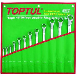 TOPTUL 12-delars ringnyckelset - Vinkladad 75° 6x7 till 30x32 mm TOPTUL 12-delars ringnyckelset - Vinkladad 75° 6x7 till 30x32 mm