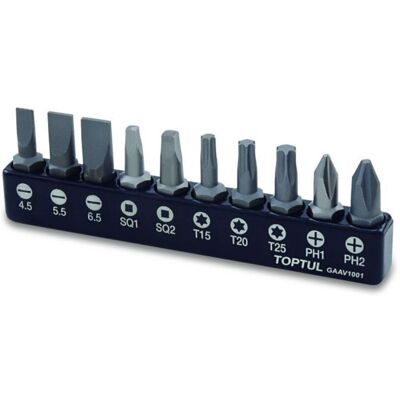 Skruvmejselbladssats 1/4" Toptul Gaav1001 Skruvmejselbladssats 1/4" Toptul Gaav1001