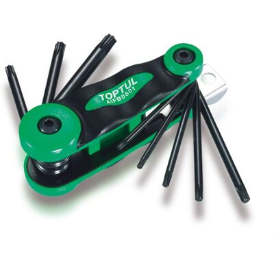 TOPTUL Torx-nyckelsats T9-T40 TOPTUL Torx-nyckelsats T9-T40