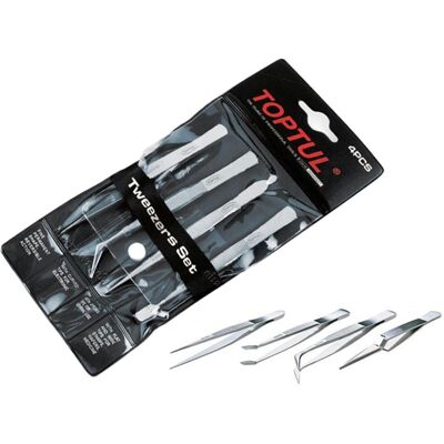 Set Med Pincetter Toptul 4 Styck Set Med Pincetter Toptul 4 Styck