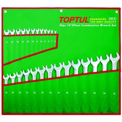 TOPTUL 16-delars öppningsnyckelsats 6-32mm TOPTUL 16-delars öppningsnyckelsats 6-32mm