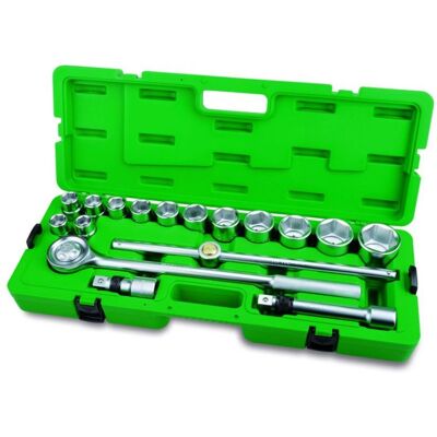 Hylsnyckelsats Toptul 3/4 Tum 6-Kant 17stk 19 21-27 30 32 36 38 41 46 50mm Hylsnyckelsats Toptul 3/4 Tum 6-Kant 17stk 19 21-27 30 32 36 38 41 46 50mm