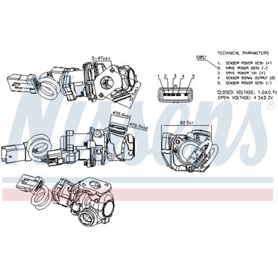 Nissens 98244 EGR-ventil - EGR-ventil Nissens 98244 EGR-ventil - EGR-ventil