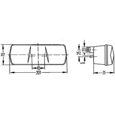 Bakljus Hella 2se 001 680-291 Vänster Bakljus Hella 2se 001 680-291 Vänster