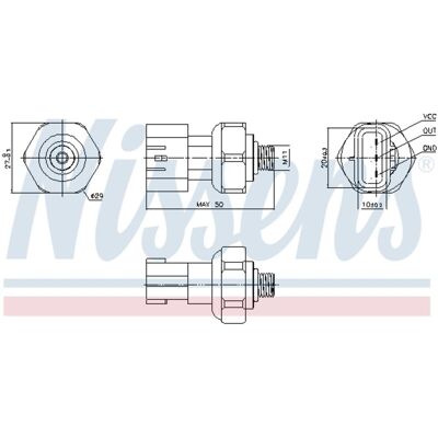 NISSENS 301090 Luftkonditioneringstryckbrytare - Luftkonditioneringstryckbrytare NISSENS 301090 Luftkonditioneringstryckbrytare - Luftkonditioneringstryckbrytare
