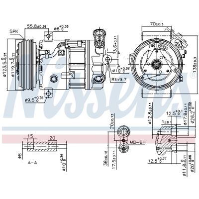 Kompressor För Luftkonditionering Nissens 89577 Kompressor För Luftkonditionering Nissens 89577