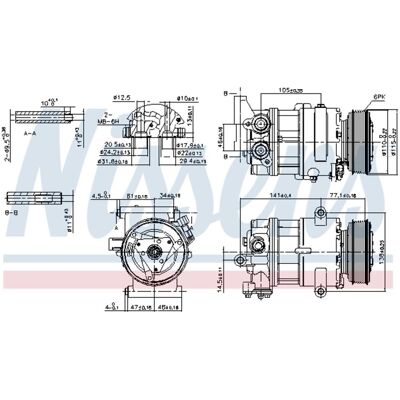 Nissens 89590 AC-kompressor - Fordon luftkonditionering Nissens 89590 AC-kompressor - Fordon luftkonditionering