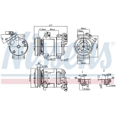 Nissens DKS-15D Luftkonditioneringskompressor Mitsubishi L200 - 172cc R134a 12V Nissens DKS-15D Luftkonditioneringskompressor Mitsubishi L200 - 172cc R134a 12V