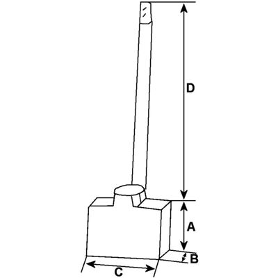 Kolborste, Startmotor Hc-Cargo F 032 142 040 Kolborste, Startmotor Hc-Cargo F 032 142 040