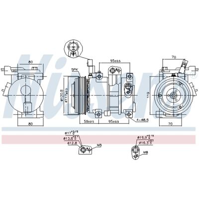 NISSENS DV9 Luftkonditionskompressor - Kompressor, Köldsystem, 120cc, 12V, R134a NISSENS DV9 Luftkonditionskompressor - Kompressor, Köldsystem, 120cc, 12V, R134a