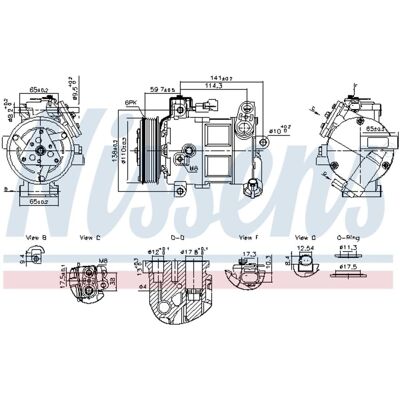 NISSENS 890596 Luftkonditionskompressor - Kompressor, SUV, Fiat 500X, Jeep Renegade NISSENS 890596 Luftkonditionskompressor - Kompressor, SUV, Fiat 500X, Jeep Renegade
