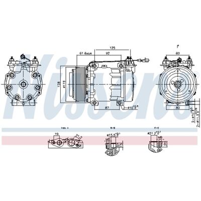 Kompressor För Luftkonditionering Nissens 891146 Kompressor För Luftkonditionering Nissens 891146