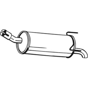 BOSAL Zafira B Bakre ljuddämpare - Avgassystem BOSAL Zafira B Bakre ljuddämpare - Avgassystem