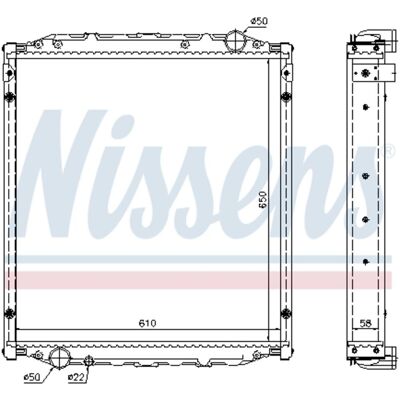 NISSENS 62876A Aluminium Radiator - Svetssvetsade Kylflänsar NISSENS 62876A Aluminium Radiator - Svetssvetsade Kylflänsar
