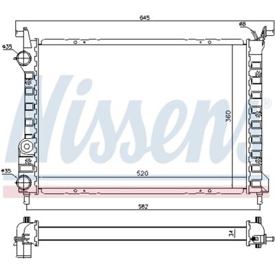 NISSENS 61804 Aluminium Radiator - Kylsystem NISSENS 61804 Aluminium Radiator - Kylsystem
