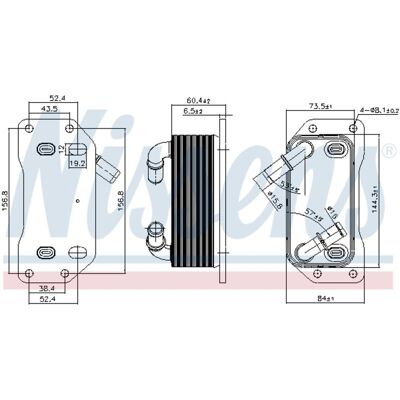 NISSENS 91254 Oljekylare - Vattentemperatur, aluminium NISSENS 91254 Oljekylare - Vattentemperatur, aluminium