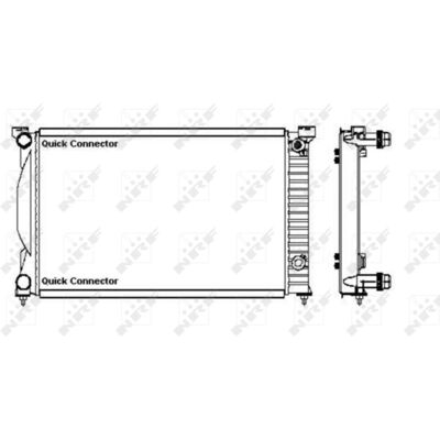 Aluminium radiator för Audi A4 B6/B7 Seat Exeo ST 1.8-2.0 TFSI - Kylsystem Aluminium radiator för Audi A4 B6/B7 Seat Exeo ST 1.8-2.0 TFSI - Kylsystem
