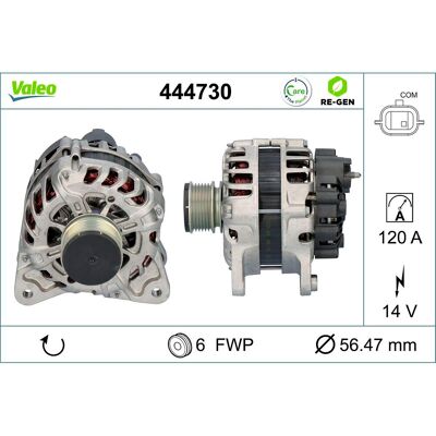 Alternator Valeo Re-Gen - At Valeo 444730 Alternator Valeo Re-Gen - At Valeo 444730