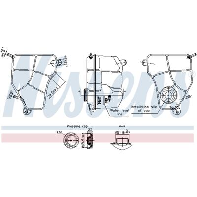 NISSENS Modell 996360 - Expansionsbehållare för Ford Fiesta & Fusion NISSENS Modell 996360 - Expansionsbehållare för Ford Fiesta & Fusion