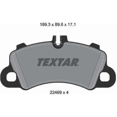 Bromsbeläggssats Textar 2246901, Fram Bromsbeläggssats Textar 2246901, Fram