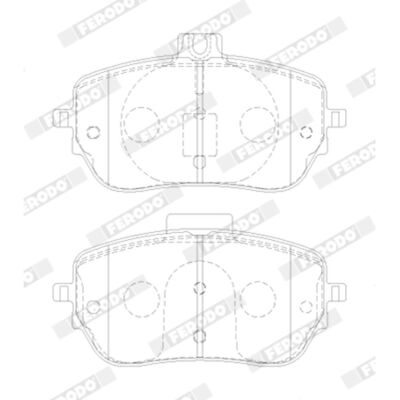Mercedes-Benz FERODO FDB5180 Bromssats - Framtill Mercedes-Benz FERODO FDB5180 Bromssats - Framtill